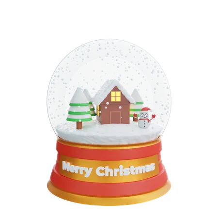 Globe de Noël  3D Icon