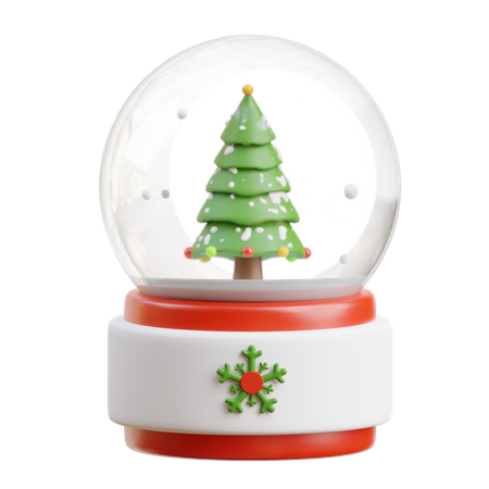 Globe de Noël  3D Icon