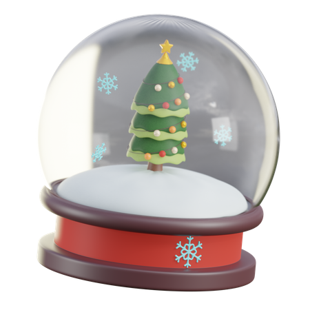 Globe de Noël  3D Icon