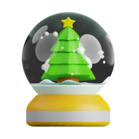 Globe de Noël  3D Icon