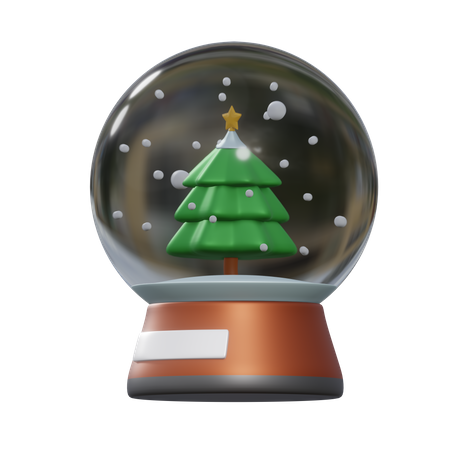 Globe de Noël  3D Illustration