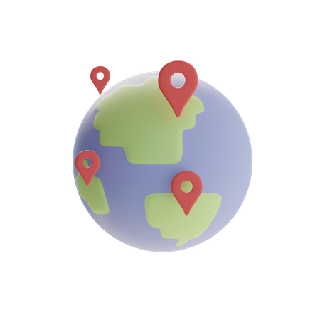 Emplacement du globe  3D Icon