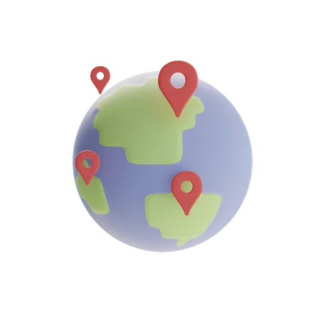 Emplacement du globe  3D Icon