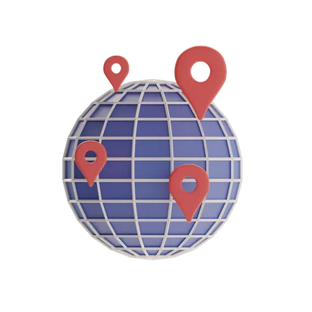 Emplacement du globe  3D Icon