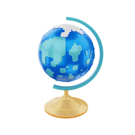 Globe géographique  3D Illustration