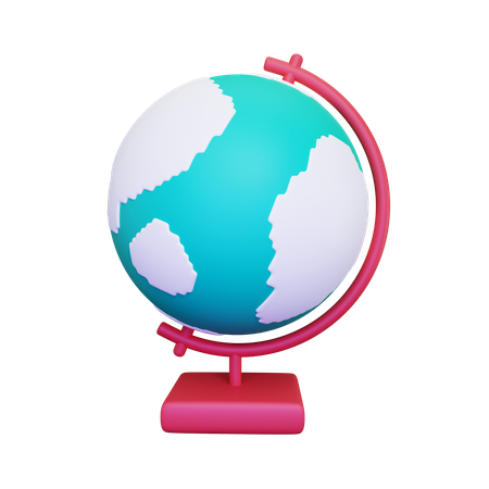 Globe géographique  3D Illustration