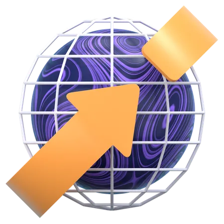 Globe Grid  3D Icon