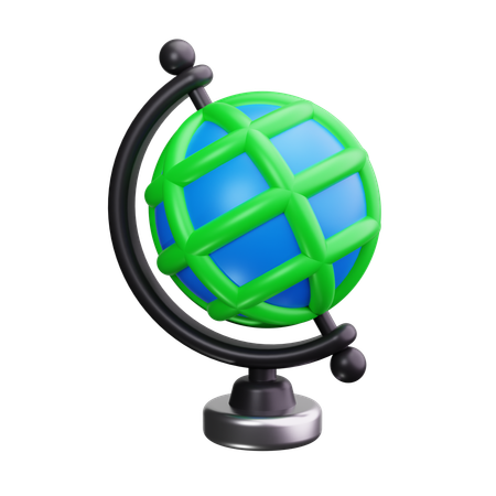 Globe Grid  3D Icon