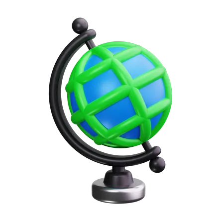 Globe Grid  3D Icon