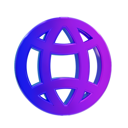 Globe internet  3D Icon