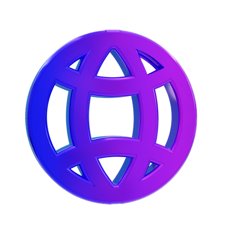 Globe internet  3D Icon