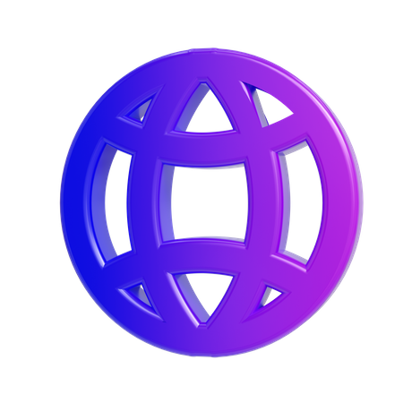 Globe internet  3D Icon