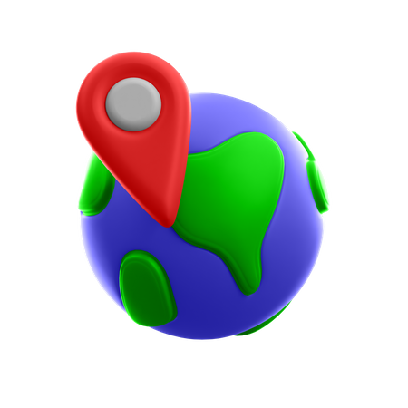 Globe Location  3D Icon