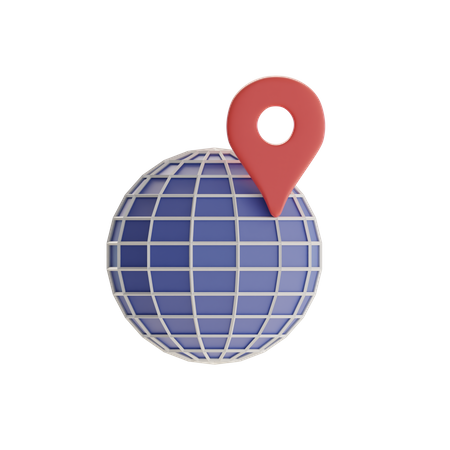 Globe Location  3D Icon