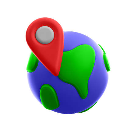 Globe Location  3D Illustration