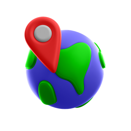Globe Location 3D Illustration