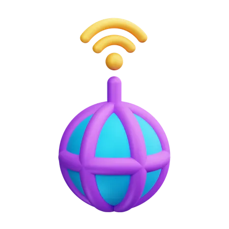 Globe Network  3D Icon