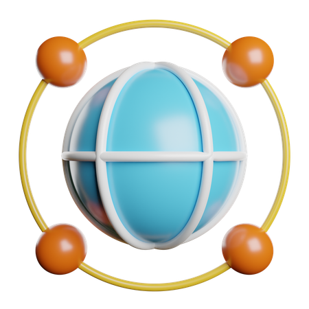 Globe Network  3D Icon