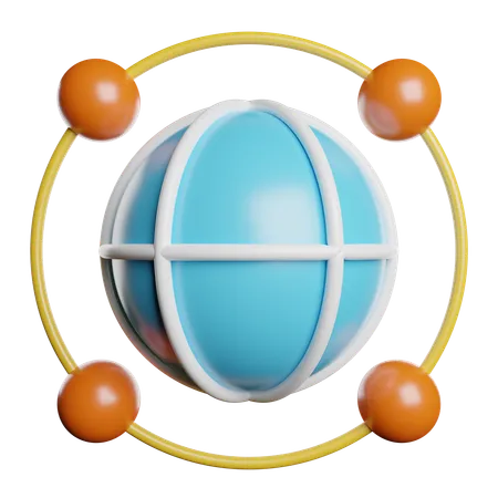 Globe Network  3D Icon