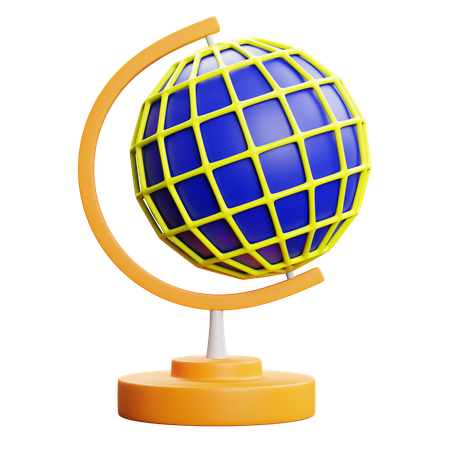 Globe on Stand  3D Icon