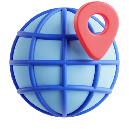 Globe Pin 3 D Icon 3D Icon