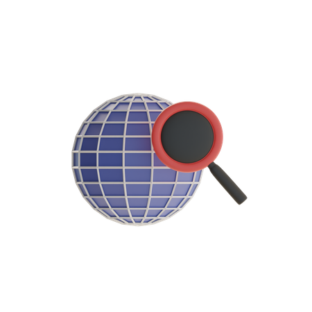 Recherche de globe  3D Icon