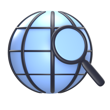 Globe search  3D Icon