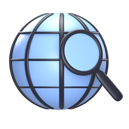 Globe search  3D Icon