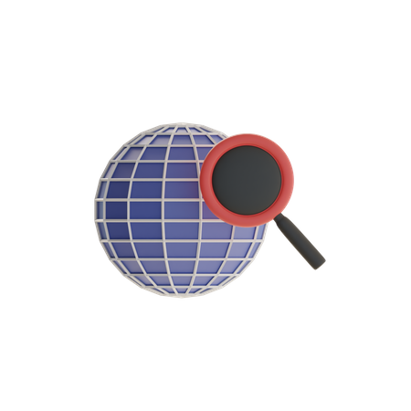Globe Search  3D Icon
