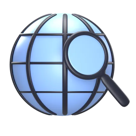 Globe search  3D Icon