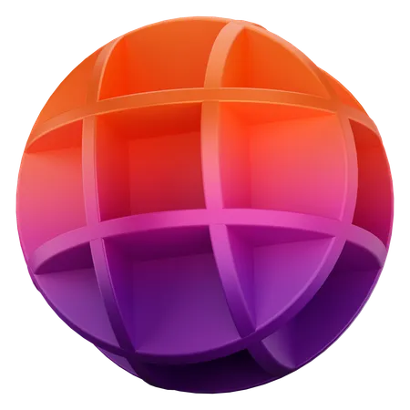 Globe Shape  3D Icon
