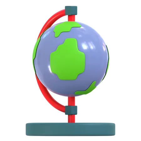 Globe stationnaire  3D Illustration