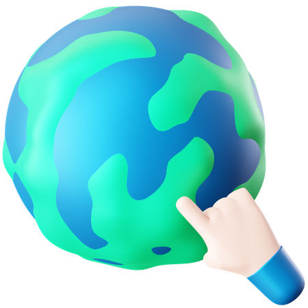 Toucher le globe  3D Icon