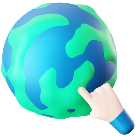 Toucher le globe  3D Icon