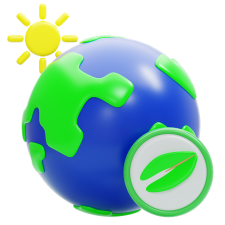 Globe vert  3D Icon