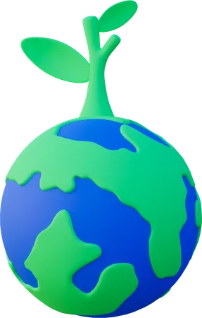 Globe vert  3D Icon