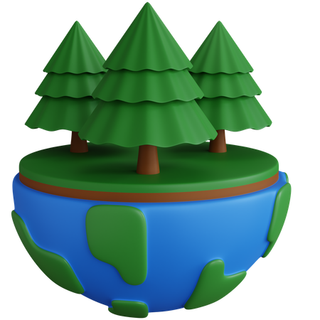 Globe vert  3D Icon