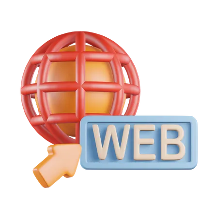 Globe Web  3D Icon