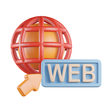 Globe Web  3D Icon