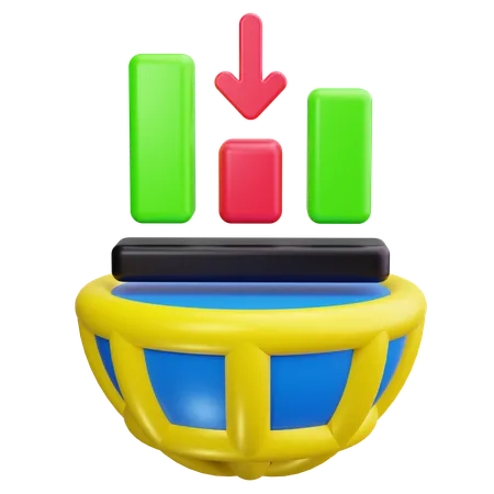 グラフ付き地球儀  3D Icon