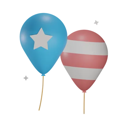 Globo con motivo de estados unidos  3D Illustration