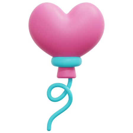 Globo de corazon  3D Icon