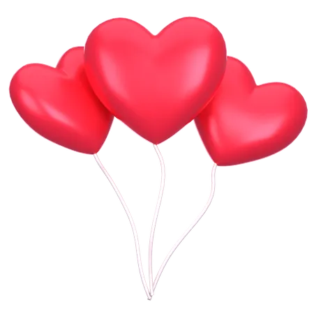 Globo de corazon  3D Icon