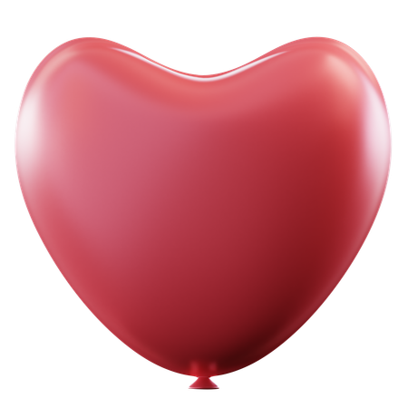 Globo de corazon rojo  3D Icon