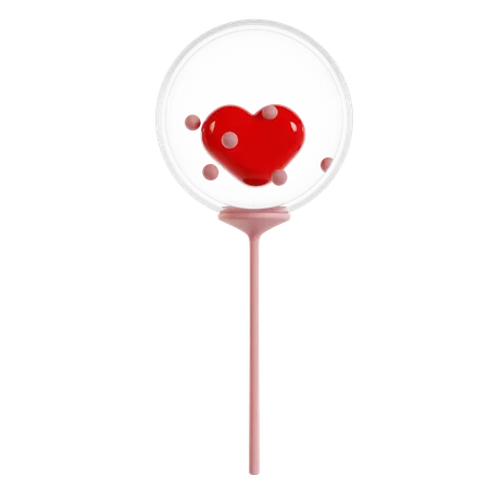 Globo de corazón de San Valentín  3D Icon