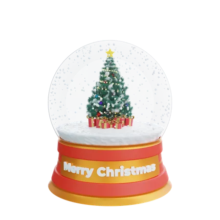 Globo terráqueo del árbol de navidad  3D Icon