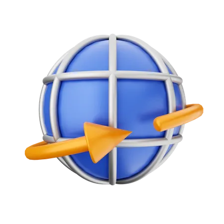 Globo de internet  3D Icon