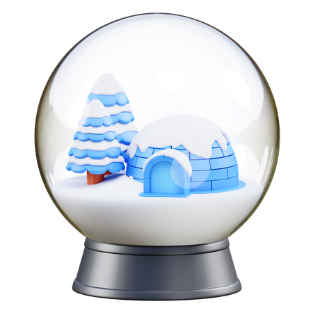 Iglu globo de neve  3D Icon