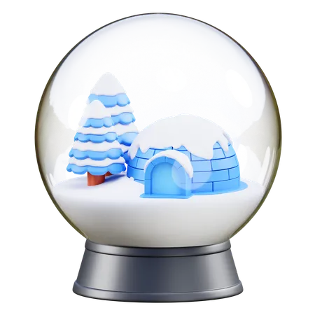 Iglu globo de neve  3D Icon