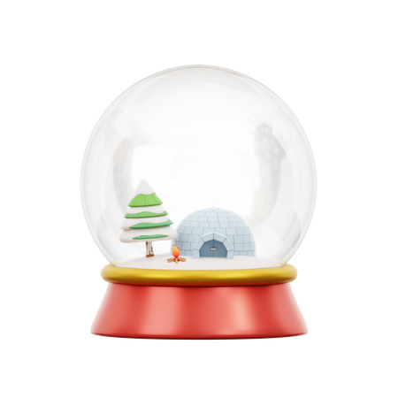 Iglu globo de neve  3D Icon